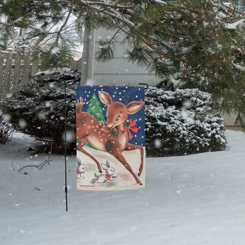 Primitives By Kathy Christmas Deer Garden Flag - - SBKGifts.com