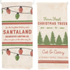 (63382) Primitives By Kathy Santaland/Christmas Trees  Kitchen Towel Set, 26.00 Inch, Vintage-Looking 118329328