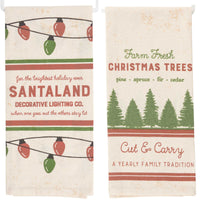 (63382) Primitives By Kathy Santaland/Christmas Trees  Kitchen Towel Set, 26.00 Inch, Vintage-Looking 118329328