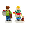 (63412) Enesco Girl Selling Apples And News Boy, 2.50 Inch, The Original Snow Village Series 51292