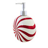 Transpac Peppermint Swirl Soap Dispenser - - SBKGifts.com