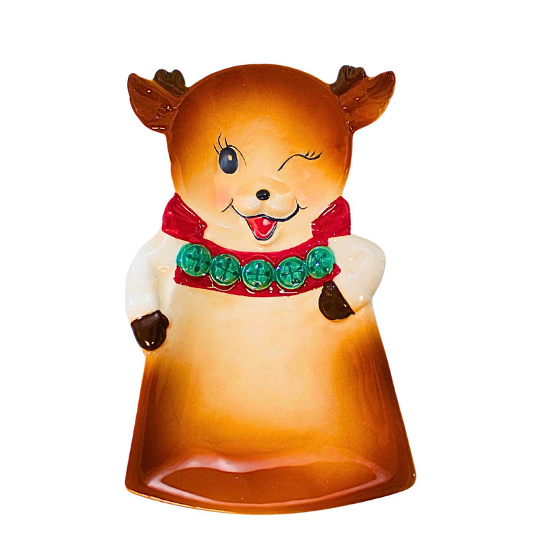 8.00 Inch Christmas Characters Tidbit Plates Reindeer Snowman Santa Claus Tc03058 (63501)