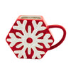 (63506) Transpac Snowflake Mug, 4.25 Inch, Knit Design Tc02926s