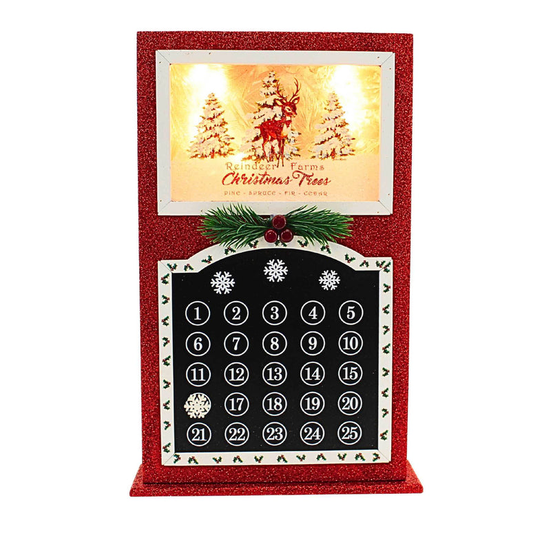 Stony Creek Jolly Holiday Pre-Lit Wood Countdown Calendar - - SBKGifts.com