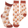 (63520) Primitives By Kathy Pumpkin Latte Socks, 15.25 Inch, 117878