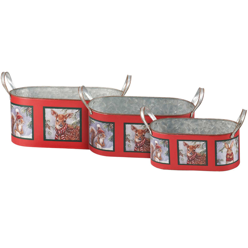 Primitives By Kathy Winter Animal Bin Set - - SBKGifts.com