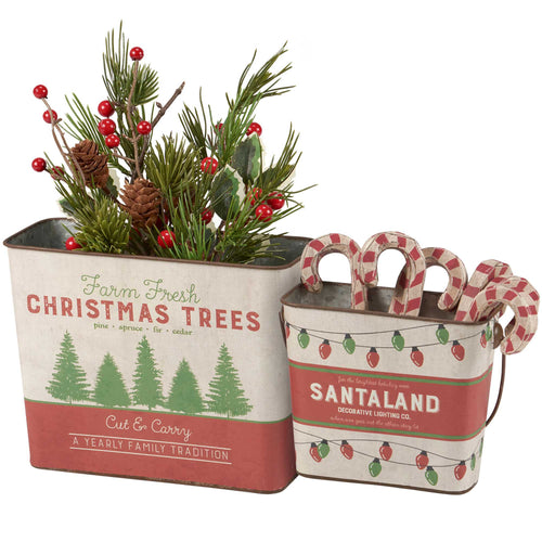 Primitives By Kathy Santaland Bucket Set - - SBKGifts.com