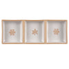 (63530) Primitives By Kathy Snowflakes Tidbit Tray, 1.50 Inch, Three Sections  Debossed Details 116617