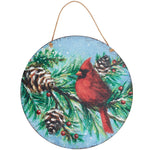 12.00 Inch Cardinal Wall Decor Pine Cones Tree Berries 118420 (63533)