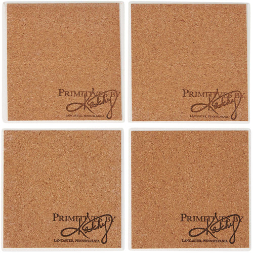 Primitives By Kathy Don't Flurry  Coaster Set - - SBKGifts.com