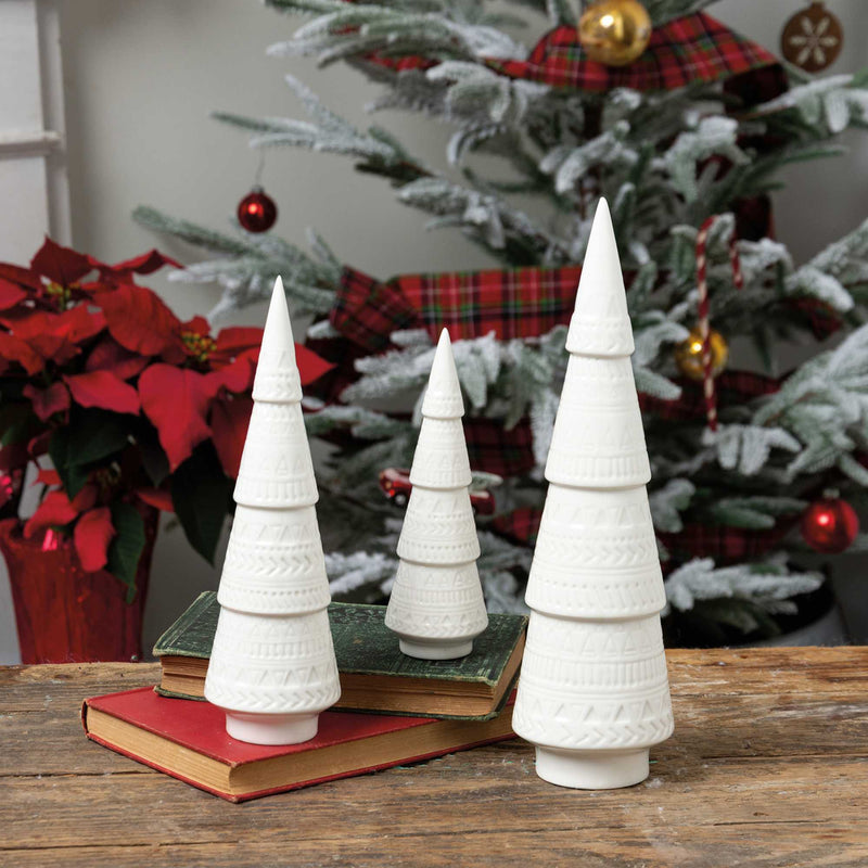 Primitives By Kathy Winter Ceramic Tree Set - - SBKGifts.com