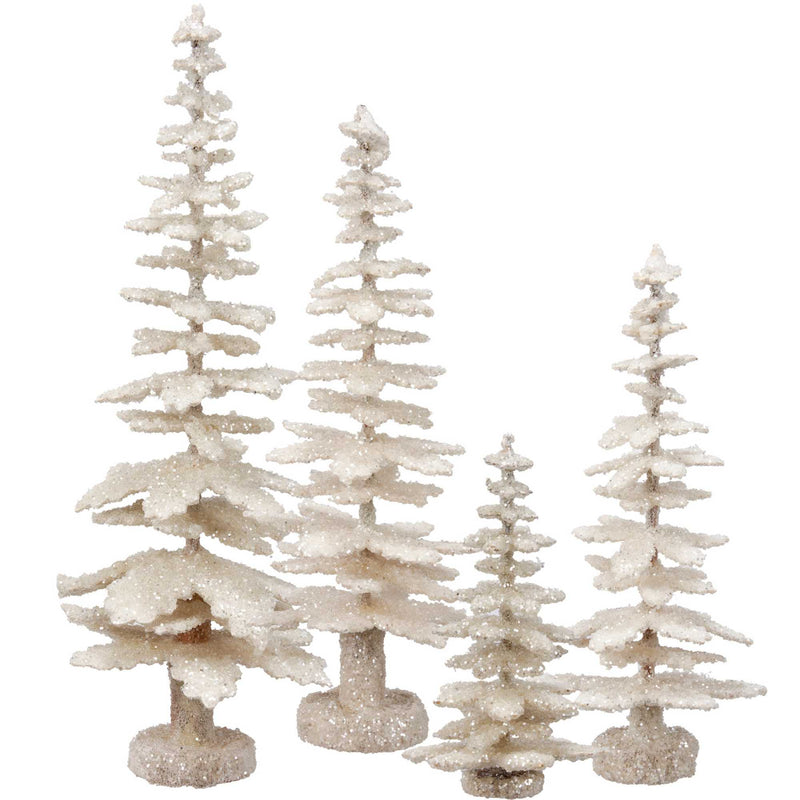 12.50 Inch Shimmering Tree Set Four Sizes Glittered 114455 (63544)