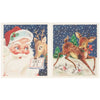 (63551) Primitives By Kathy Santa Claus Swedish Dishcloth Set, 7.50 Inch, Santa Reindeer Bunnies 118099