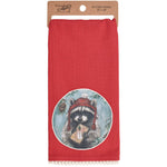 28.00 Inch Winter Raccoon Kitchen Towel Rustic Themed Gift 118479 (63556)