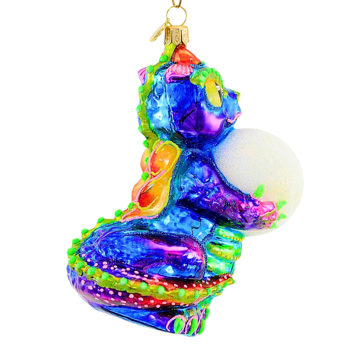 Glitter Lab Baby Dragon With Snow Ball Ornament - - SBKGifts.com