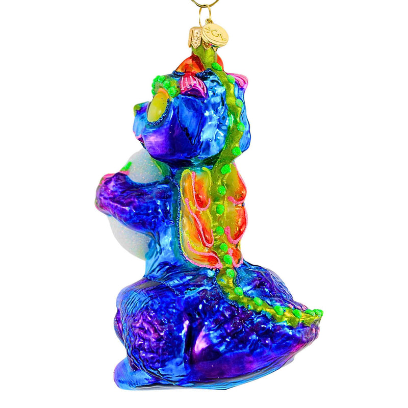 Glitter Lab Baby Dragon With Snow Ball Ornament - - SBKGifts.com