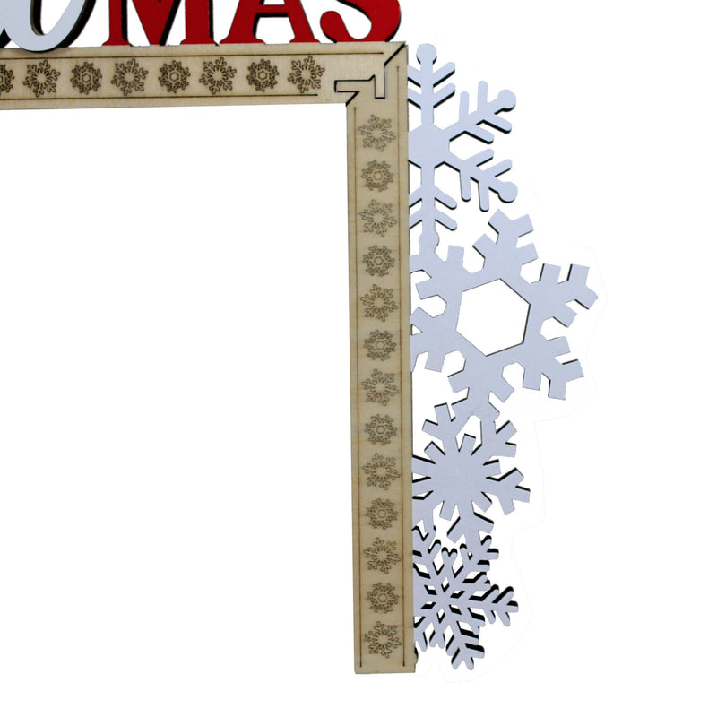 (63581) Roman Christmas Corner Decor, 10.50 Inch, Star Snowflakes Door Frame 137674