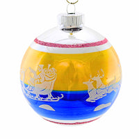 Christopher Radko Company Sleigh Ride Flocked Ball - - SBKGifts.com