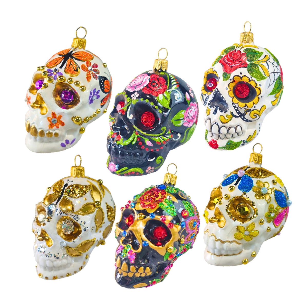 (63812) Pre-Order The Ornament King Skullduggery 6Pc Set, 3.00 Inch, Halloween Mini Ornament Tiny Treasures Tt41001 Set