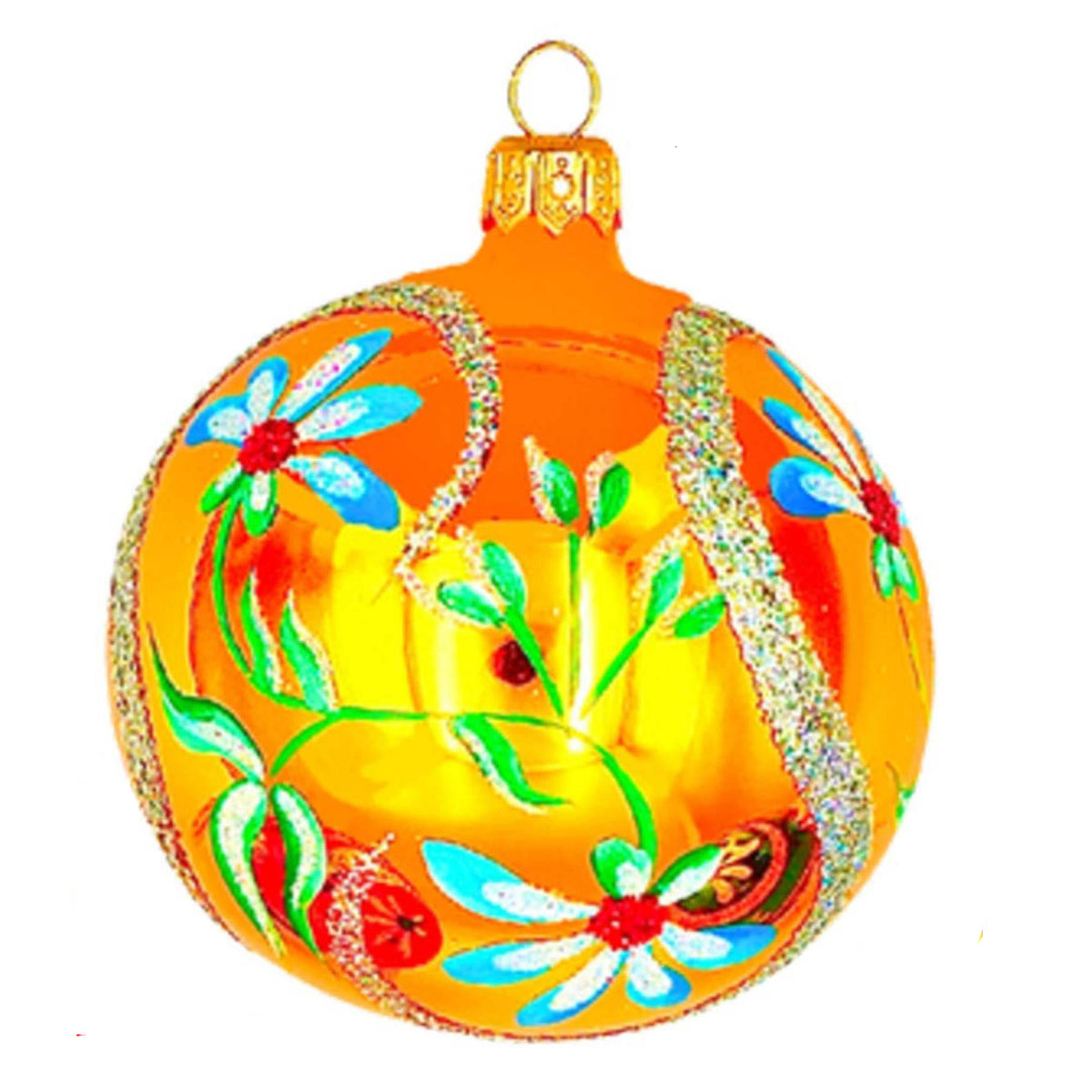 (63988) Pre-Order The Ornament King Momma's Favorites Gold, 3.00 Inch, Retro Ball Ornament 45003 Gold