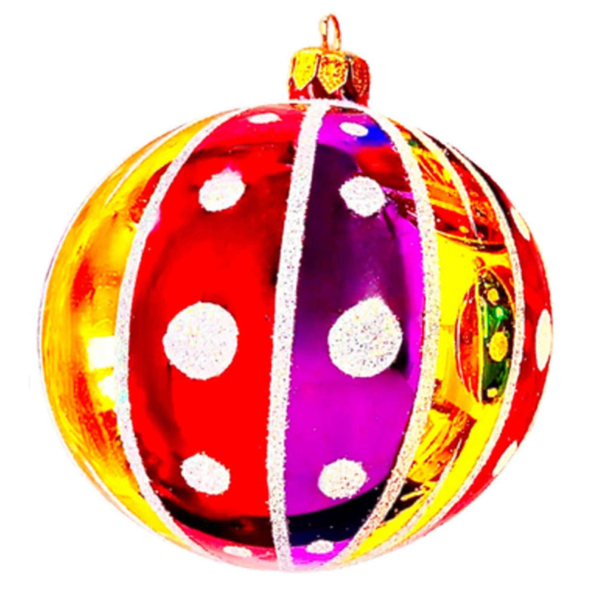 (63995) Pre-Order The Ornament King Ringling Days Purple, 4.00 Inch, Retro Ball Ornament 47008 Purple