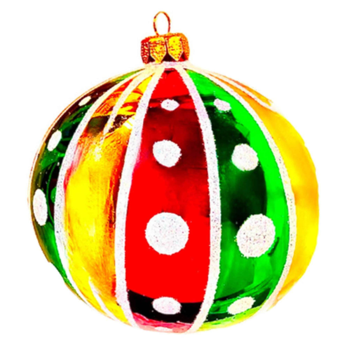 (63996) Pre-Order The Ornament King Ringling Days Green, 4.00 Inch, Retro Ball Ornament 47008 Green