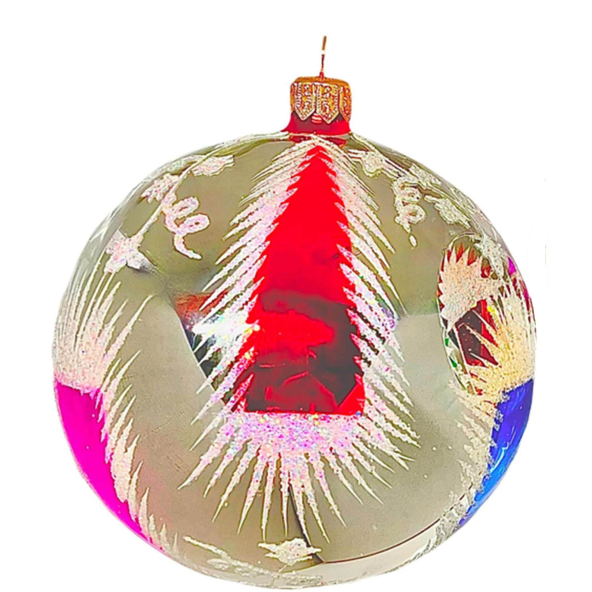 (63999) Pre-Order The Ornament King Color Cones Feather, 4.00 Inch, Retro Ball Ornament 45011 Feather