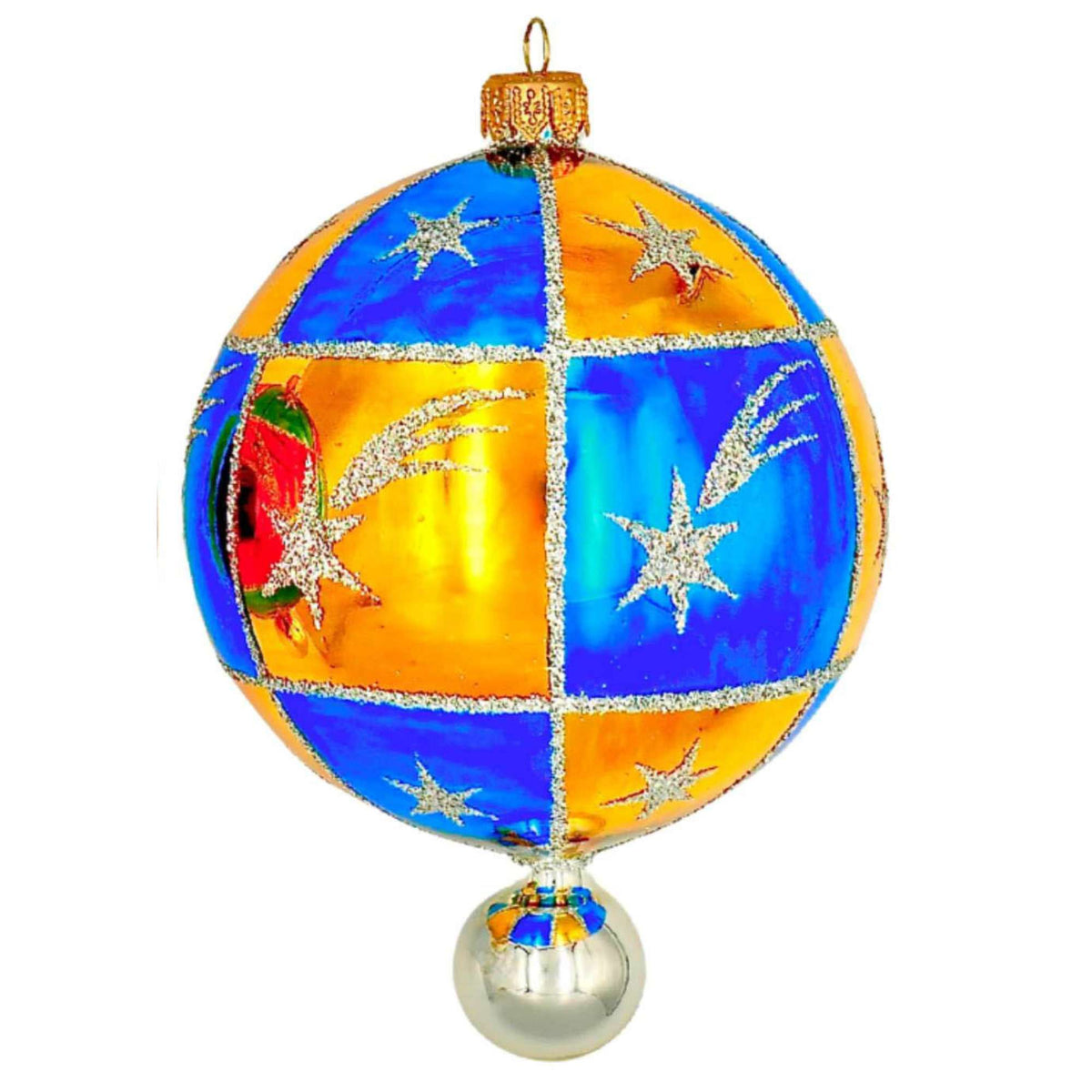 (64024) Pre-Order The Ornament King Hailey's Comet Blue, 6.00 Inch, Ball Drop Ornament 46012 Blue