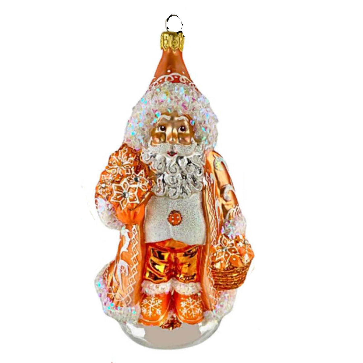 (64034) Pre-Order The Ornament King Roxbury Parfait Orange, 7.00 Inch, Santa Pastel Ornament 48006 Orange