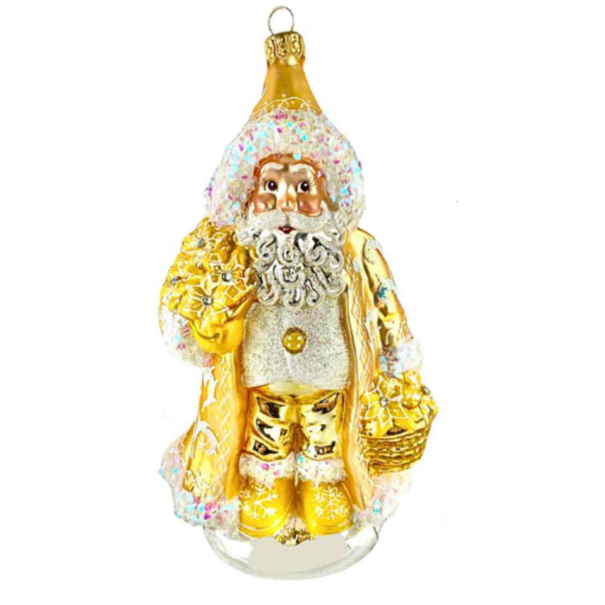 (64035) Pre-Order The Ornament King Roxbury Parfait Yellow, 7.00 Inch, Santa Pastel Ornament 48006 Yellow