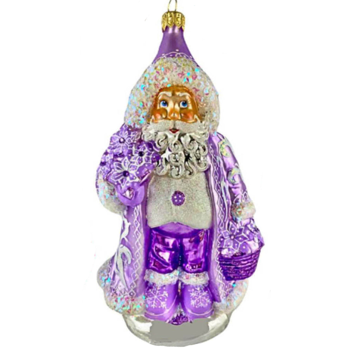 (64037) Pre-Order The Ornament King Roxbury Parfait Purple, 7.00 Inch, Santa Pastel Ornament 48006 Purple