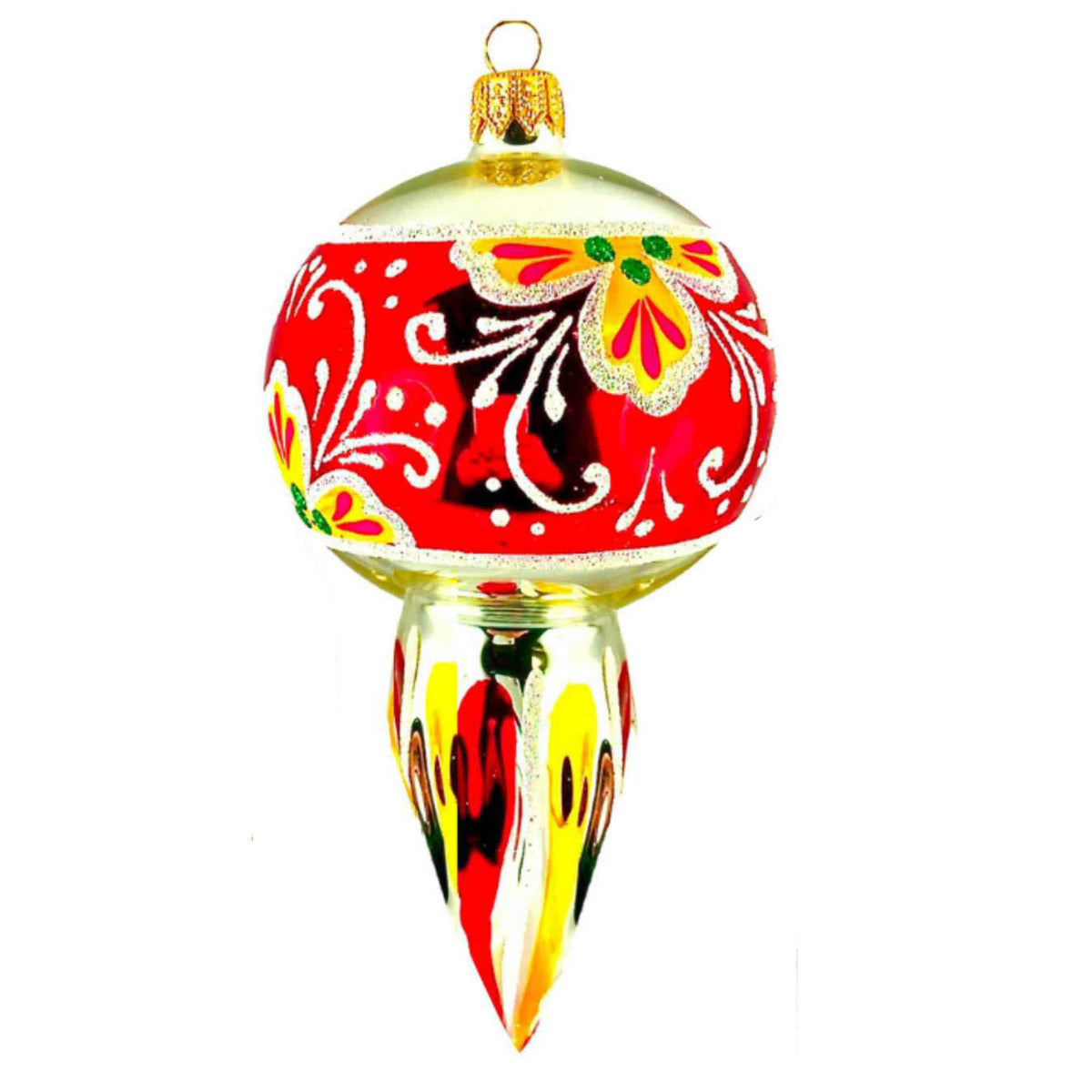 (64048) Pre-Order The Ornament King Penelope Red, 7.00 Inch, Retro Cone Fluted Ornament 47007 Red