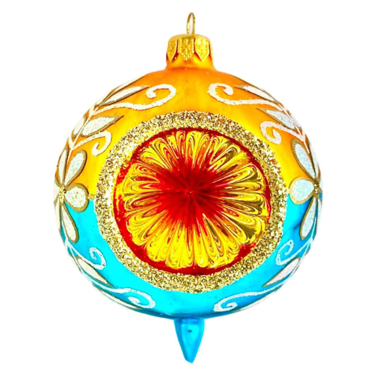 (64060) Pre-Order The Ornament King Arielle Blue, 4.00 Inch, Lemon Reflector Drop Ornament 48031 Blue