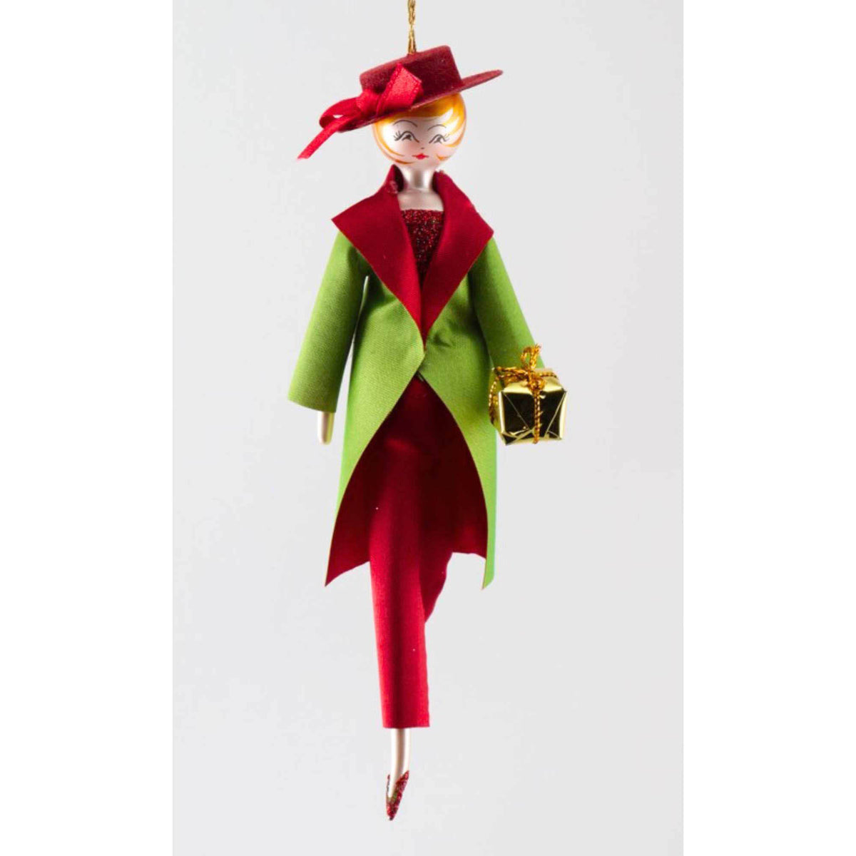 (64069) Pre-Order De Carlini Harper On Christmas Square, 6.50 Inch, Collectible Italian Holiday Ladies Ornament Do7661uav