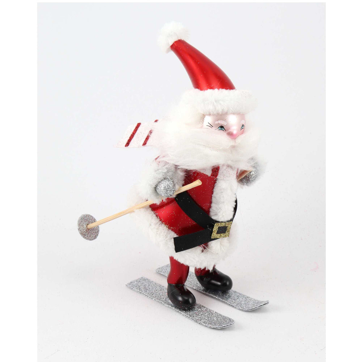 (64129) Pre-Order De Carlini Windy Whiskers Santa, 7.00 Inch, Skier Skiing Mgd Mgd030