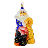 (699) Christopher Radko Company Making A List Sbk, 5.50 Inch, Ornament Patriotic Santa 97222Sbk