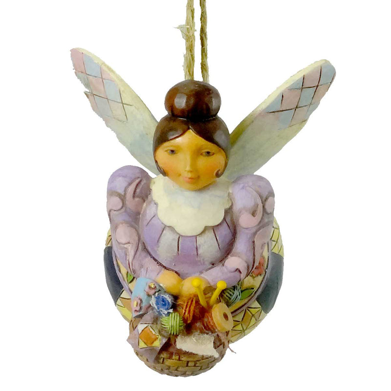 4.50 Inch Quilting Angel Hanging Ornament Sew Heartwood Creek 4015032 (7268)