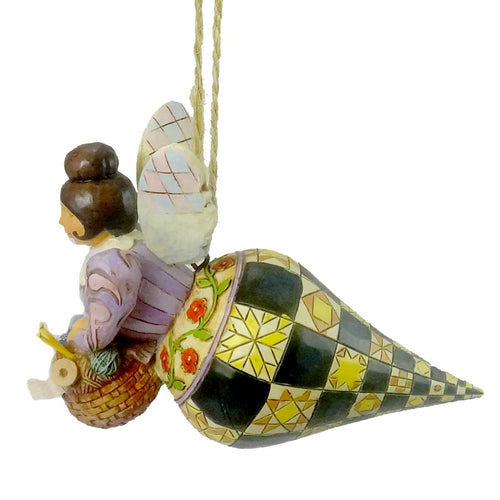 Jim Shore Quilting Angel Hanging Ornament - - SBKGifts.com