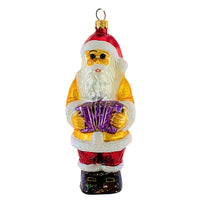 (753) Christopher Radko Company Squeezebox Santa, 6.50 Inch, Ornament Christmas Accordian 972510