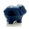 (7899) Bank Sm Navy Piggy Bank W/Stitching, 4.25 Inch, Ceramic Piggy Coins 167584 Navy