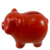 Bank Sm Red Piggy Bank W/Stitching - - SBKGifts.com