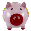 Bank Pink W/Hearts Piggy Bank - - SBKGifts.com