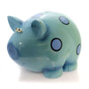 Bank Blue Piggy Bank  W/ Circles - - SBKGifts.com