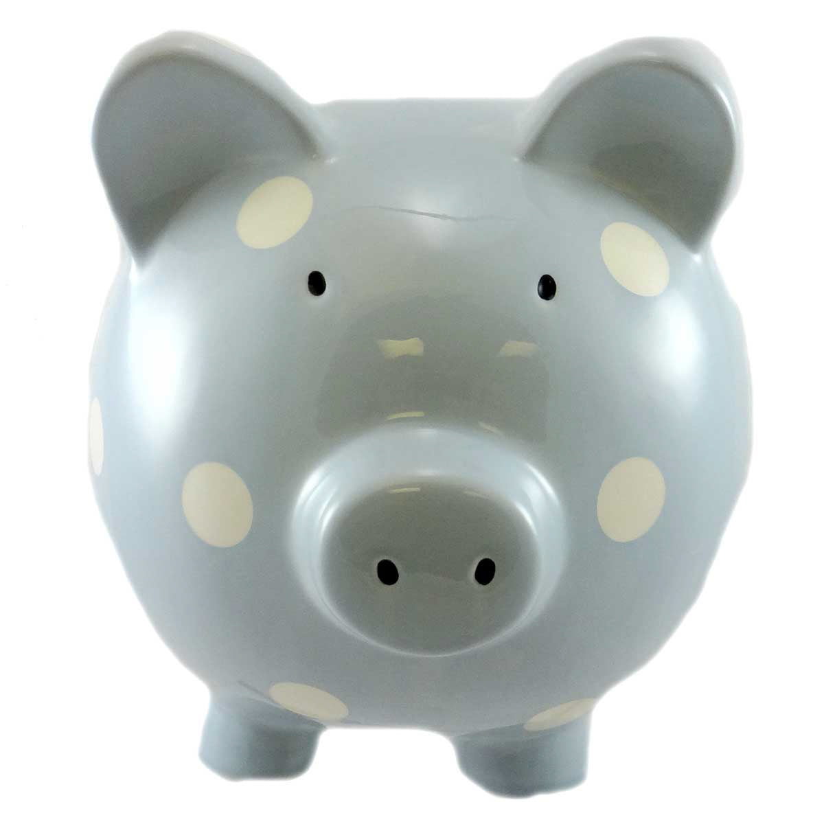 Bank Blue Polka Dot Bank Lg - - SBKGifts.com