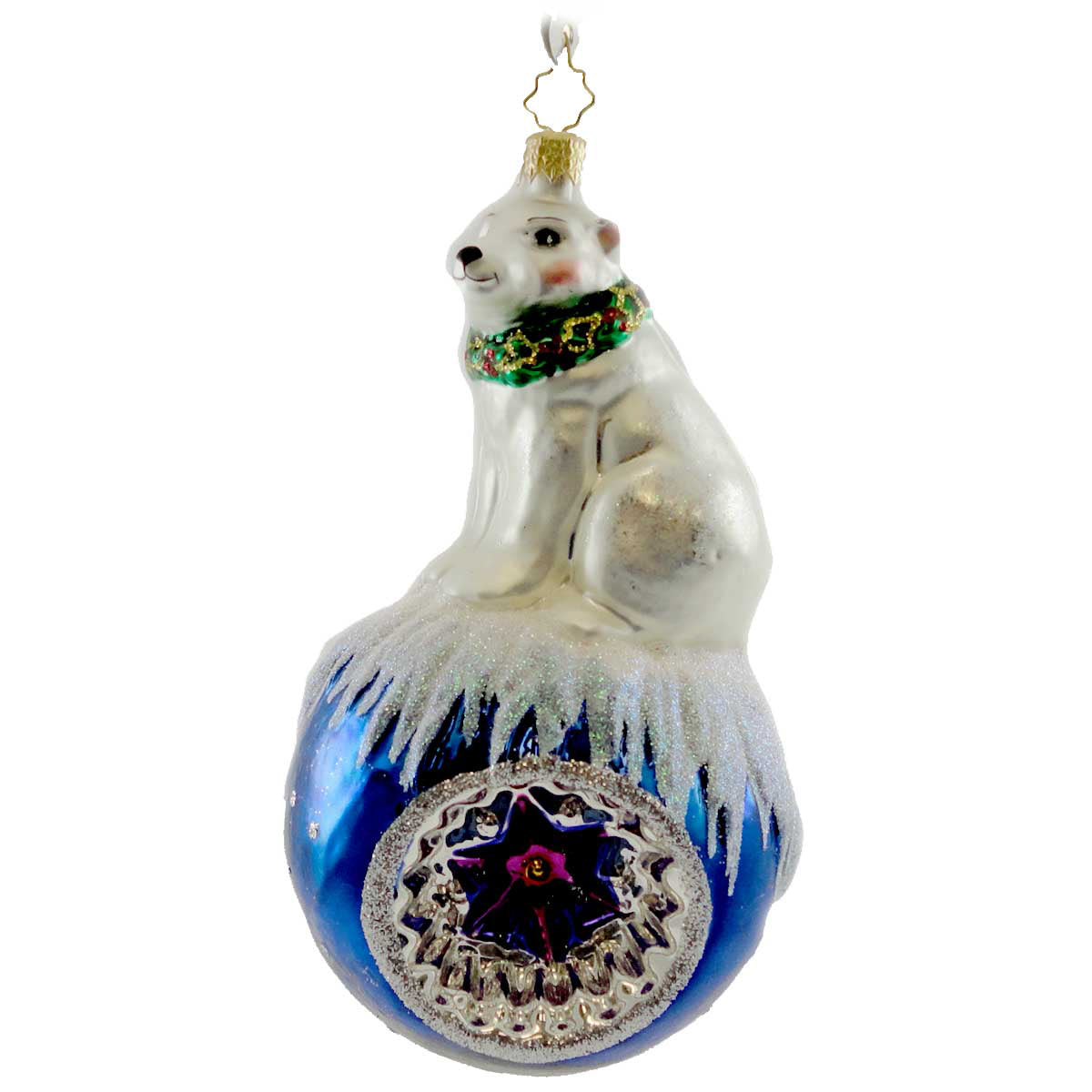 Christopher Radko Polar Reflections Blown Glass Ornament Christmas ...