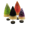 (Betlc2576) Bethany Lowe Haunted Halloween Hues Trees, 9.75 Inch, Black Base Cream Tree Colored Top Lc2576