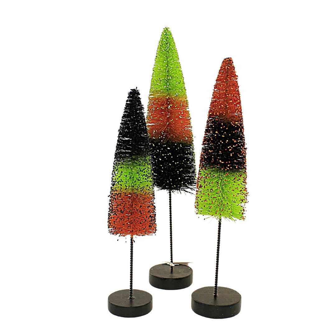 Green Ombre Mini Bottle Brush Trees Set by Bethany Lowe