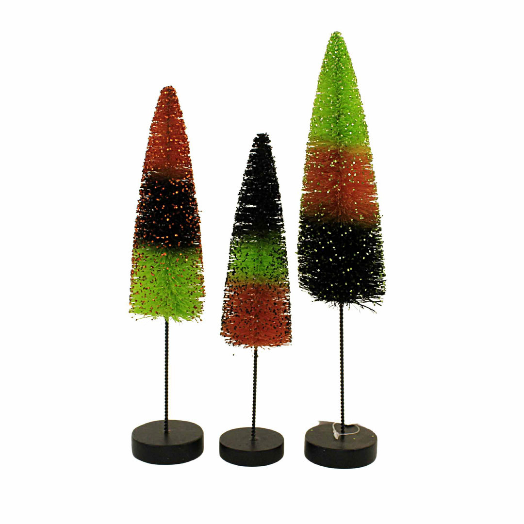 Mini Green Ombre Bottle Brush Trees  Bethany Lowe Christmas 