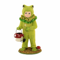 (Bettd2222) Bethany Lowe Dressed Up Ollie Frog, 5.00 Inch, Halloween Trick Or Treating Td2222