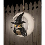 Bethany Lowe Witchy Owl On Moon Paper Mache - - SBKGifts.com